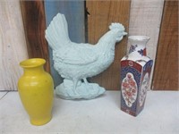 Japan Vase, Decorative Rooster +