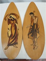 Pair of Biblical Thened Wall Decorations