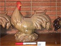 Large Glazed Ceramic Rooster (12" Tall)