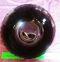 vintage black amethyst, deep purple,serving bowl