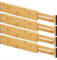 New Bamboo Drawer Dividers Organizers Adjustable