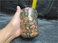 Vintage Drey Everseal Pint Jar with Marbles