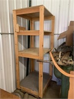 Wood shelf on cart