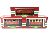 3 Lehmann LGB Train Cars in Boxes