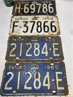 Old license plates