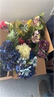 Box of decorative flowers