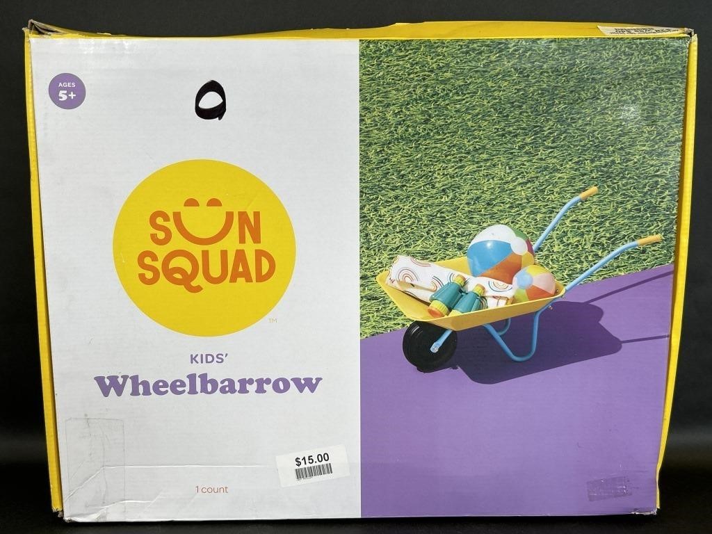 Sun Squad Kids’ Yellow Wheelbarrow