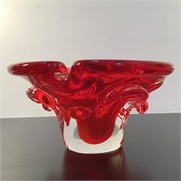 CHALET / LORRAINE RED ART GLASS BOWL