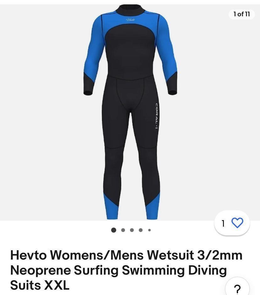 Hevto Womens/Mens Wetsuit 3/2mm