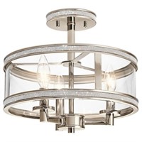 Polished Nickel Semi Mount Light