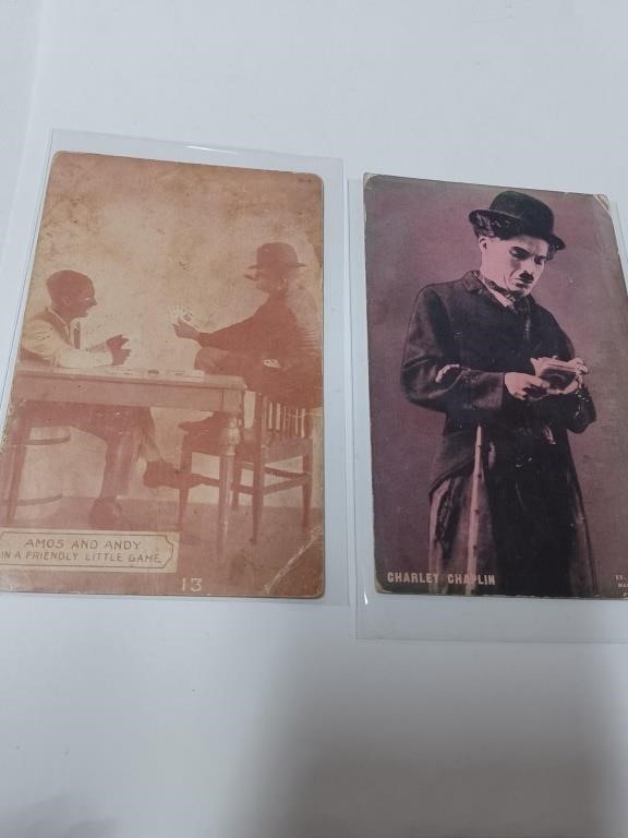 Vtg. Picture Cards- Amos & Andy, Charley Chaplin