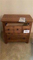 50x17x50 solid oak 3 drawer end table