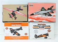 4 Harley-Davidson Die-Cast Plane Banks