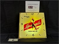 Lighted "Leinenkugel" clock