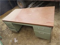 Old Metal Desk 60x30x29