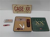 (2) NEW Case knives and Case XX license plate