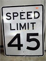 Road sign - speed limit 45