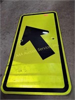 Road sign - yellow arrow