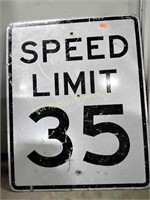 Road sign - speed limit 35