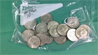 20 40% Silver Kennedy Half dollars