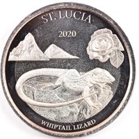 2020 Silver 1oz Whiptail Lizard