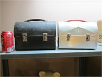 2 Vtg Lunch Box Metal Thermos & other