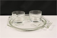 3pc Jeanette Serving Tray w/Glasses