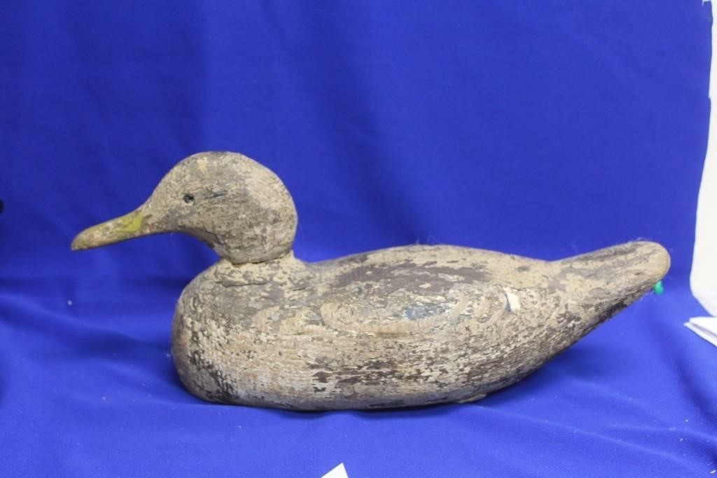 An Antique Wooden Duck Decoy