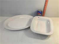 Corningware Platter & Dish