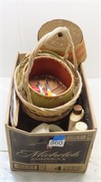 baskets and craft supplies