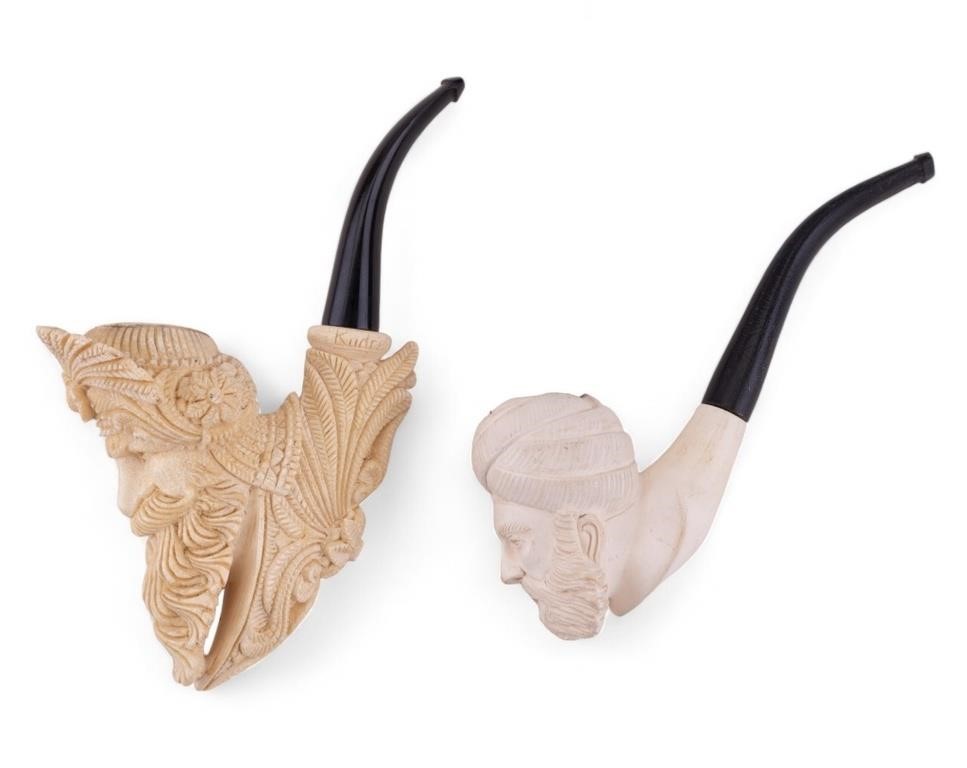 Vintage Carved Meerschaum Pipes