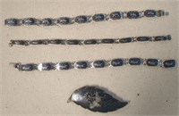 Siam Sterling Silver Bracelets & Brooch