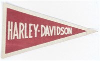 1930's Harley-Davidson Red Miniature Pennant