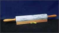 Marble Rolling Pin & Holder 11"