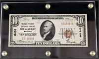 1929 $10 National Currency Milwaukee Wisconsin