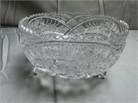 American Brilliant Period Footed Bowl 8"