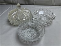 Clear Candy Dish and Bowls