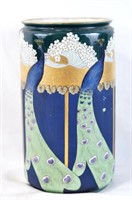 Art Nouveau vase - Peacocks