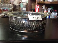 Silver plated footed Casserole dish stand w/