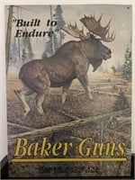 Large Metal "Baker Guns” Sign