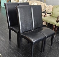 4pc Black Modern Dining Chairs