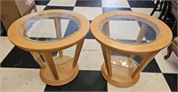 Art Deco MCM 2-Tier Side Tables