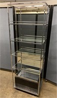 Double Mirror Display W/Glass Shelves