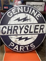 Chrysler metal sign 24”