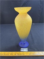 Satin Splatter Glass Vase