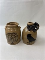 Decorative Crock Jugs 6" Tall