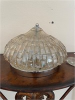 Vintage Scalloped Glass Light Fixture