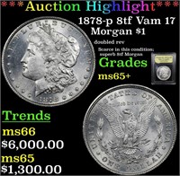 ***Auction Highlight*** 1878-p 8tf Vam 17 Morgan D