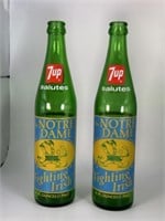 Pair of 7UP Salutes Notre Dame Soda Bottles