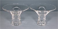 Pr. Steuben Glass No. 7985 Vases